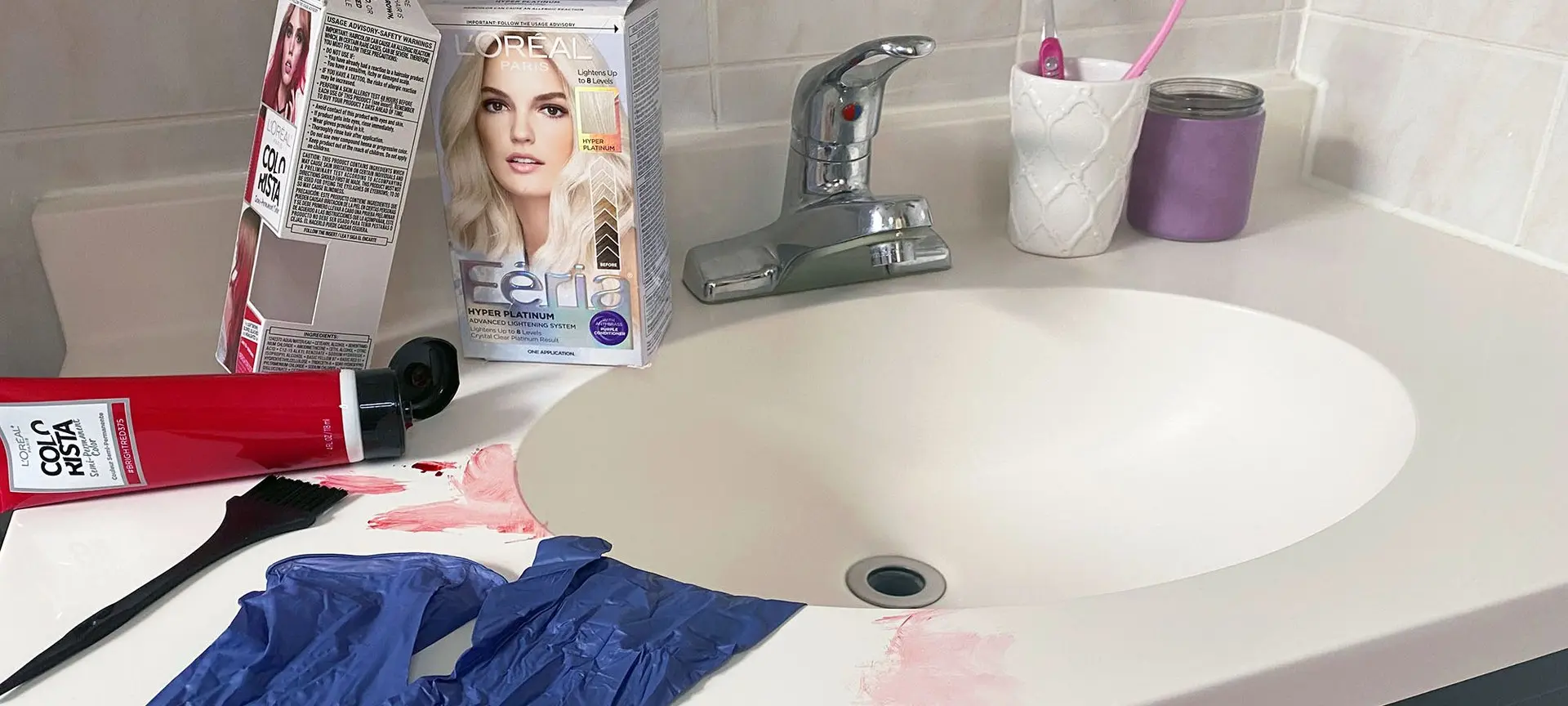 como quitar manchas de tinte de pelo en el lavabo - Cómo deshacerse del tinte para el cabello en el lavabo