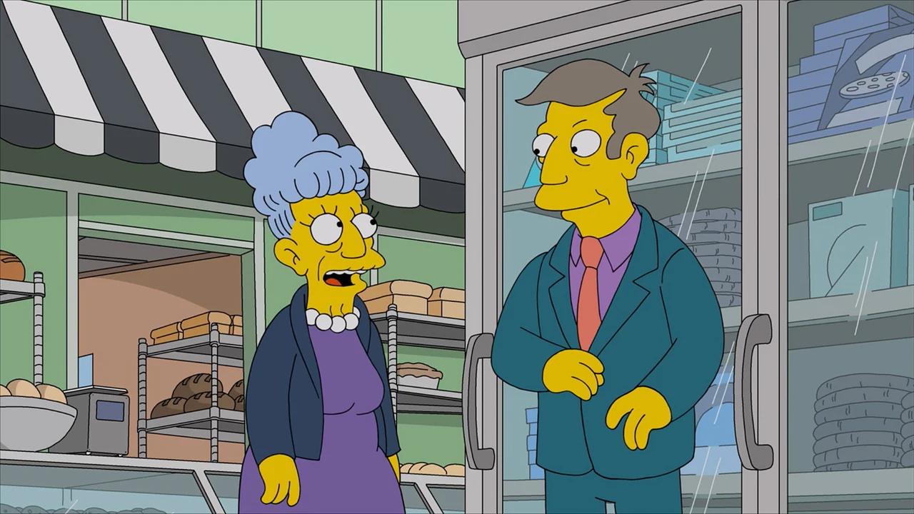 marge dejo caer su peluca mama de skinner - Cuál es el verdadero nombre de Skinner Los Simpson