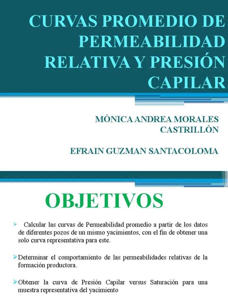 permeabilidad relativa a partir de la presion capilar - Cuál es la permeabilidad relativa del agua