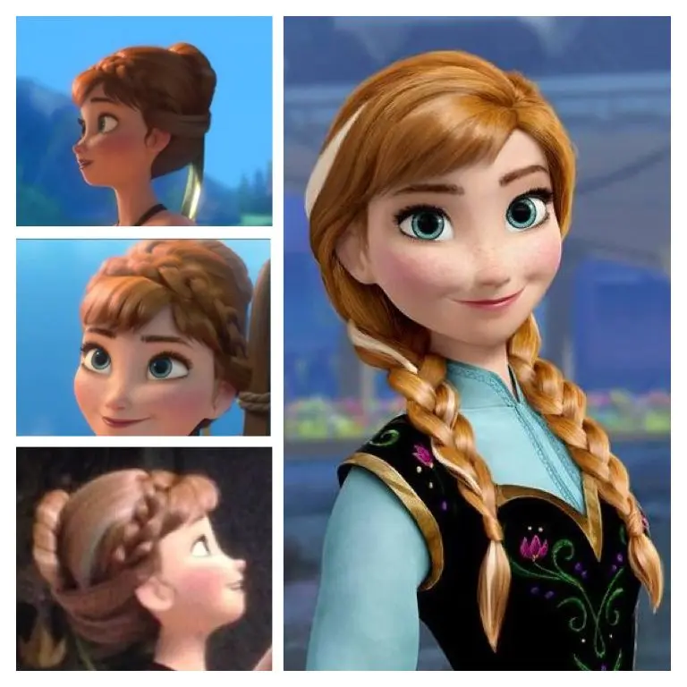 de que color es el pelo de anna de frozen - Qué color es la capa de Anna de Frozen