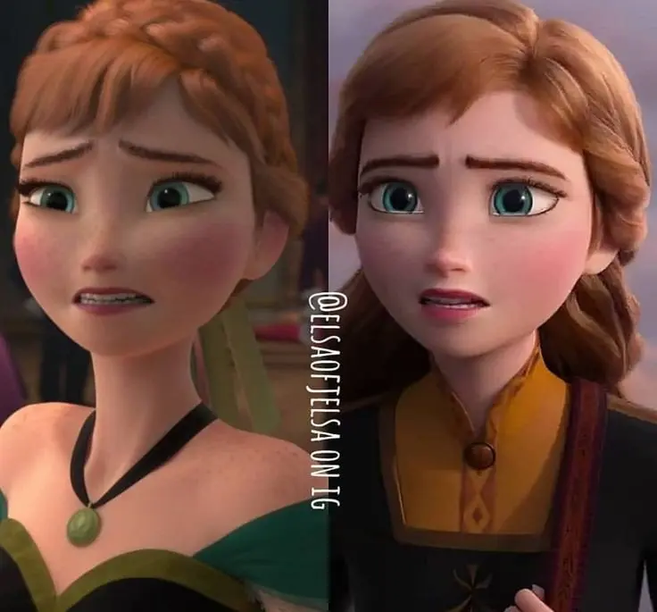 de que color es el pelo de anna de frozen - Qué color son los ojos de Ana de Frozen